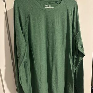RHONE Long-Sleeve Crewneck Shirt in Green